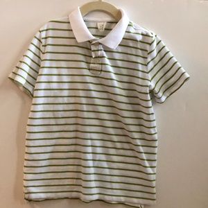 JCrew CREWCUTS | green & white stripe 100% cotton